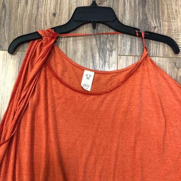 NWT orange free people off one sleeve top - Picture 3 of 6